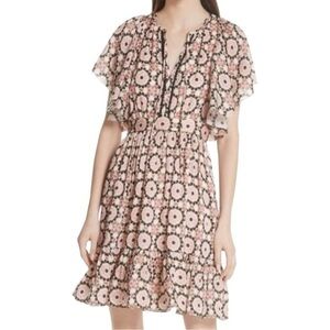 kate spade floral lace ruffle dress kate spade dress ruffle chiffon floral embroidery lace size 4